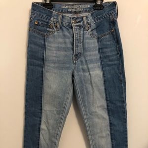 American eagle two toned jeans